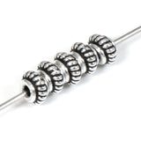 5mm Silver Coiled Beads, TierraCast Pewter Bali Spacer 12/Pkg