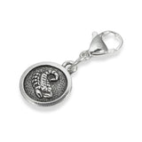 Silver Scorpio Clip-on Charm, Astrology Zodiac The Scorpion + Lobster Clasp