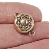 1 Set Copper Lotus Magnetic Clasp, TierraCast Boho Flower Jewelry Clasp