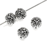 Silver Casbah Round Beads, TierraCast Lead Free Pewter 4/Pkg
