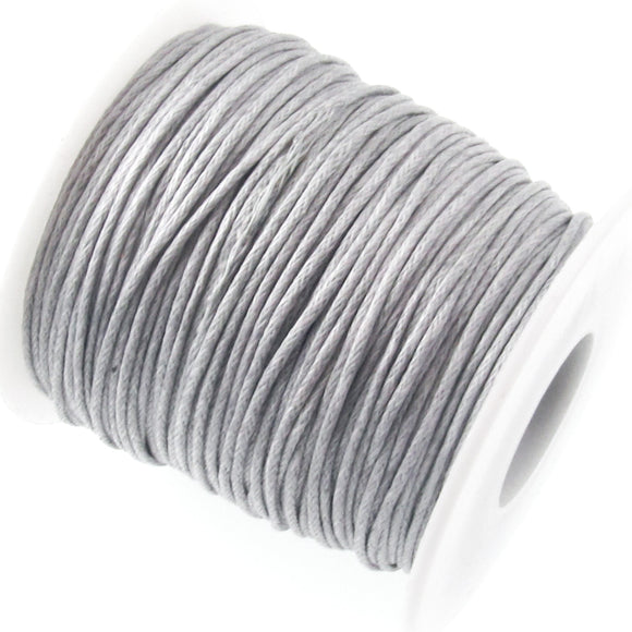 Light Gray 1mm Waxed Cotton Cord