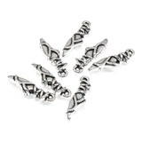 20 Silver Ballet Slipper Charms, Metal Dance Shoe Pendant for DIY Jewelry