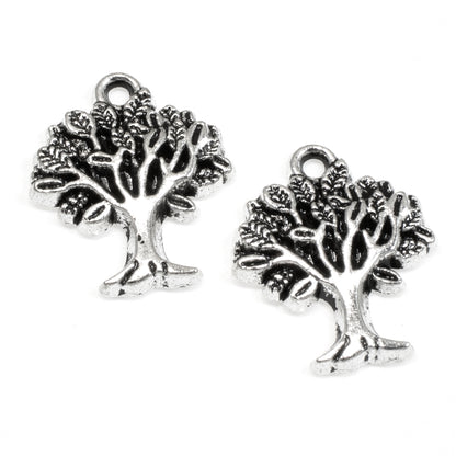 Silver Tree of Life Charms for DIY Jewelry and Crafts - Nature Pendants