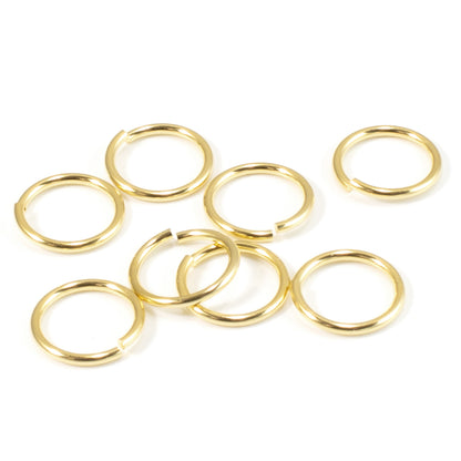 25 Pcs10mm Gold Round Open Jump Rings, TierraCast 18 Gauge