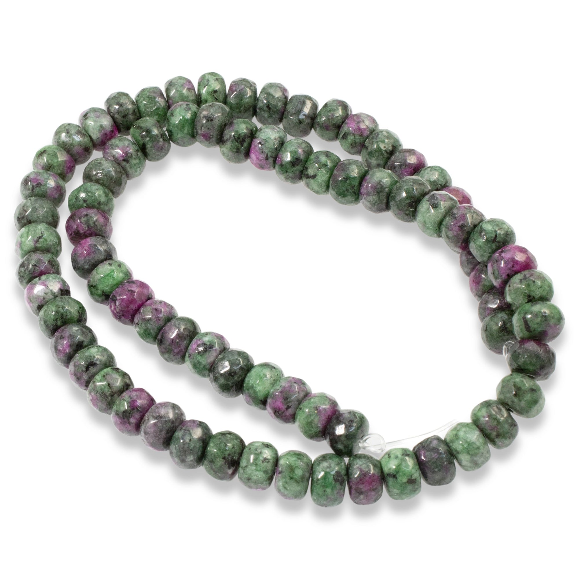 Ruby Zoisite 9.5-11.5mm Faceted Rondelle A Grade Gemstone Beads Lot - 154976