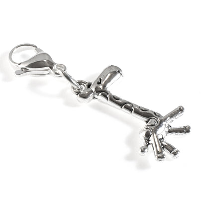 Giraffe Clip-on Charm, Diaper Bag Zipper Pull, New Mom Gift, Clip-On Animal Accessory