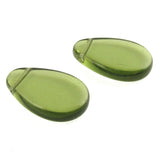 olive green flat teardrop beads