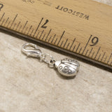 Silver Ladybug Clip on Charm with Lobster Clasp, Purse Charm