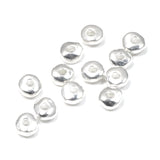25 Bright Silver 5mm Nugget Beads, TierraCast Small Spacers for Handmade Jewelry