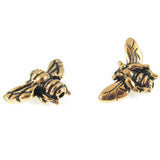 2 Gold Honey Bee Bead, TierraCast Insect, Animal, Spring Beads for DIY Jewelry