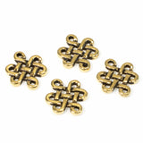 4 Gold Small Eternity Links, TierraCast Celtic Knot Connectors