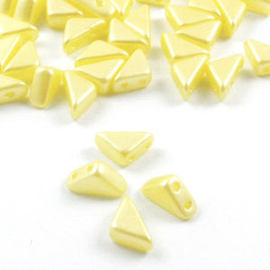 Pastel Lemon Yellow Tango Triangle Beads