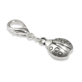 Silver Ladybug Clip on Charm with Lobster Clasp, Good Luck Symbol, Bag Accessory