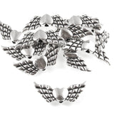 Silver Winged Heart Beads