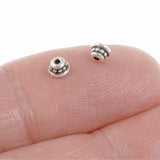 20/Pkg Silver Beaded 4mm Bead Caps, TierraCast Tiny Bead Cap Findings