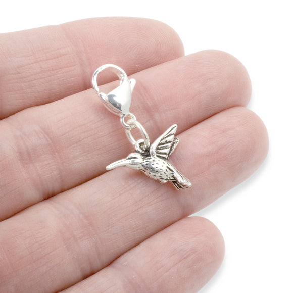 Golf Bag Charm Silver, Clip on clasp and carrier bead – Perfectcharm