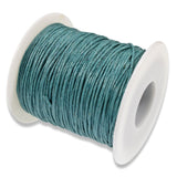 Teal Blue Green 1mm Waxed Cotton Cord, 70 Meters, Macrame, Beading String