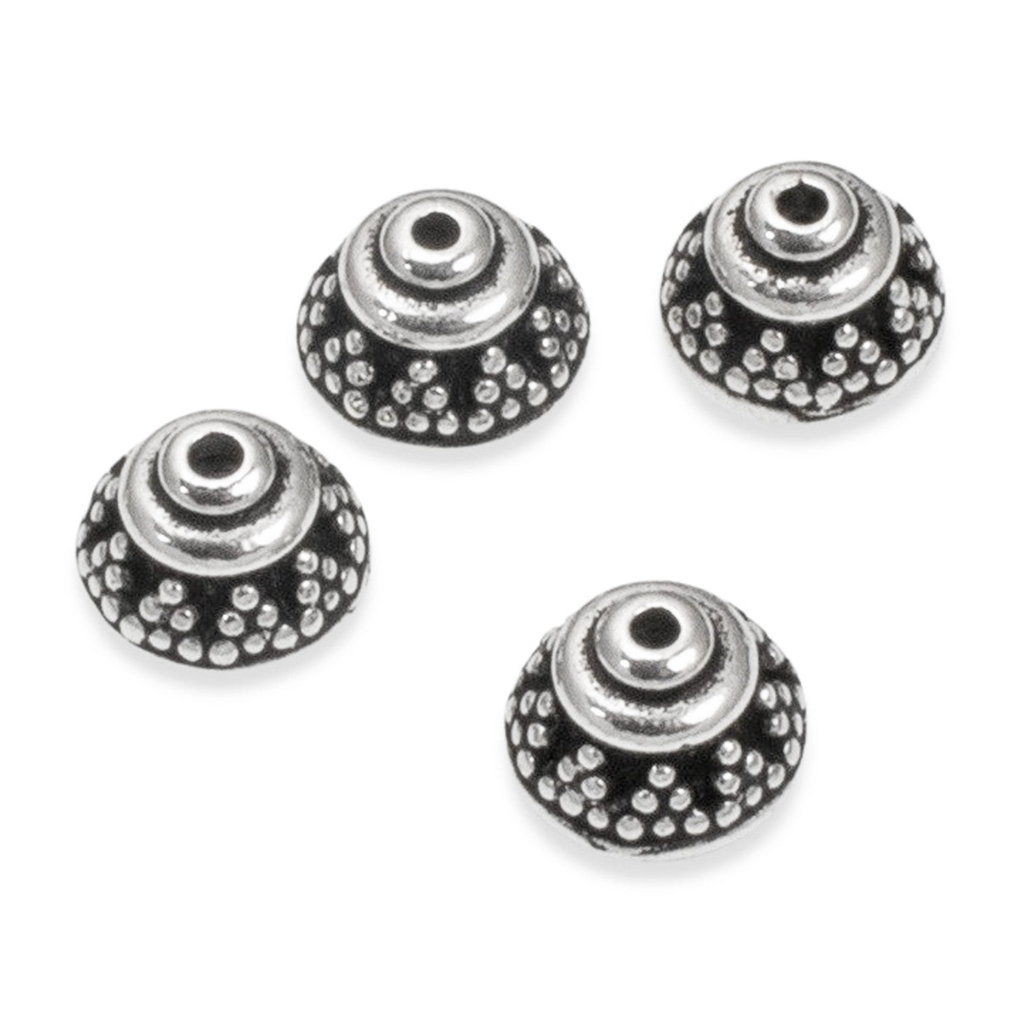 Bali Sterling Silver Beads | Bead Caps | 5mm Diameter | 2 pieces