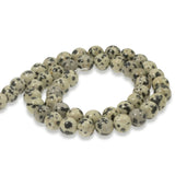 8mm Dalmatian Jasper Beads, Round Loose Gemstone Beads 48 Beads/Strand