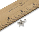 Silver Starfish Metal Charms, Double Sided Sea Star 12x16mm 10/Pkg