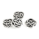 4 Silver Celtic Knot Connectors, TierraCast Pewter Love Knot Links