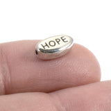 Silver Oval Hope Beads, TierraCast Pewter Inspirational Word Bead 2/Pkg