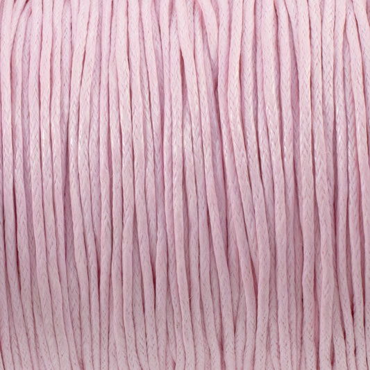 1mm Waxed Cotton Cord - Light Pink - 70 Meters - Macramé & Beading String