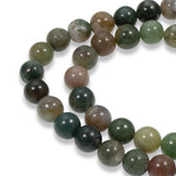 8mm India Agate Beads, Multicolor Blood Agate Strand for Jewelry Making