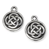 Silver Celtic Round Charms, TierraCast Eternity Knot Charms 2/Pkg