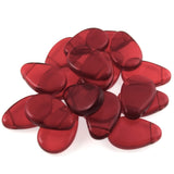 Siam Red Flat Teardrop Beads