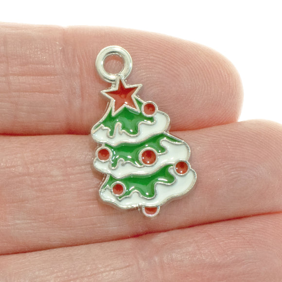 2pcs Stainless Steel Christmas Tree Charm, Tree Pendant, Christmas Charms,  Steel Charms for Jewelry Making, Earring Charms Findings STL-3447 