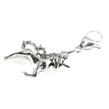 Silver Unicorn Clip On Charm, Purse, Journal, Pet Collar Jewelry