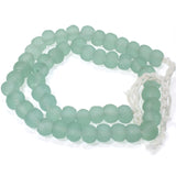 Light Green Recycled Glass Beads, Rustic 8mm Round Beads, 50/Pcs