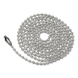 Aluminum Ball Chain Necklaces | #3 Dog Tag | 2.4mm 30" 10/Pkg