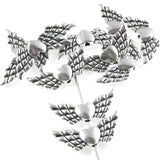 Silver Winged Heart Beads