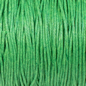 Green 1mm Waxed Cotton Cord, 70 Meters, Macrame, Beading String