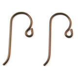Antique Copper Niobium Ear Wires with Small Loop