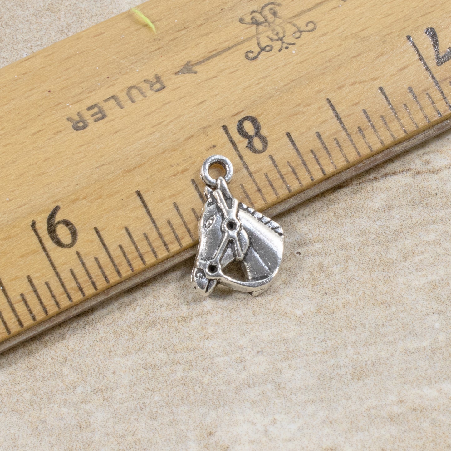 15 Silver Horse Charms - Cowboy Rodeo Pendants - DIY Western Jewelry-Making