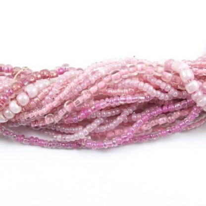 Pink & Purple Glass Seed Beads Set, Jewelry Basics Bead Mix 90g for Jewelry Making, Beading Gift Kit