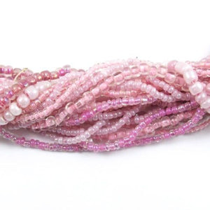 Pink & Purple Glass Seed Beads Set, Jewelry Basics Bead Mix 90g for Jewelry Making