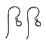 10/Pkg Grey Niobium Ear Wires + Sterling Silver Coil, TierraCast