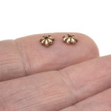 10/Pkg Copper 5mm Petal Bead Caps, TierraCast Tiny Floral Bead Cap Findings