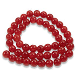 8mm Bright Red Round Cracked Glass Beads 50/Pkg