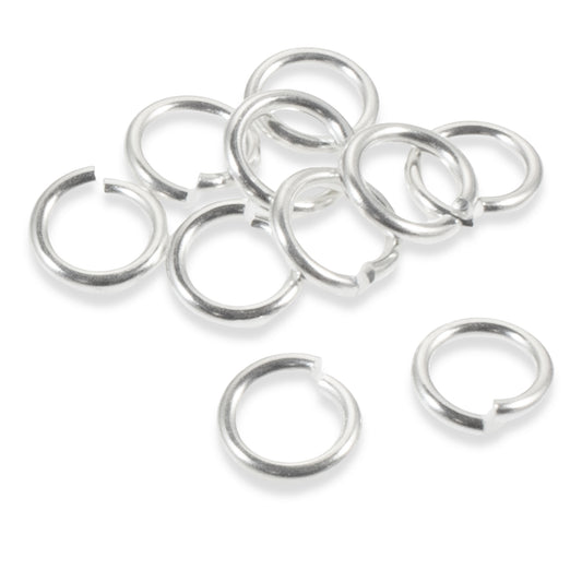 Bright Silver Heavy Duty Round 16 Gauge 7mm Jump Rings, TierraCast 50/Pkg