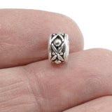 4 Silver Legend 8mm Spacers, TierraCast Large 2.5mm Hole Beads