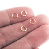 Bright Gold 20 Gauge Round Jump Rings, 4mm Inside Diameter, 100/Pkg