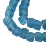 Slate Blue Recycled Glass Beads
