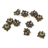 Antique Brass 5mm Leaf Bead Caps, TierraCast Pewter 10/Pkg