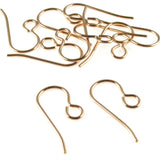 10 Gold Ear Wires With Regular Loop, TierraCast, 14/20 Gold Filled