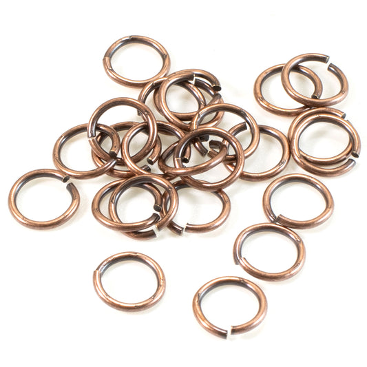 50-Pack Copper Jump Rings 7mm - 19 Gauge TierraCast Jewelry Supplies